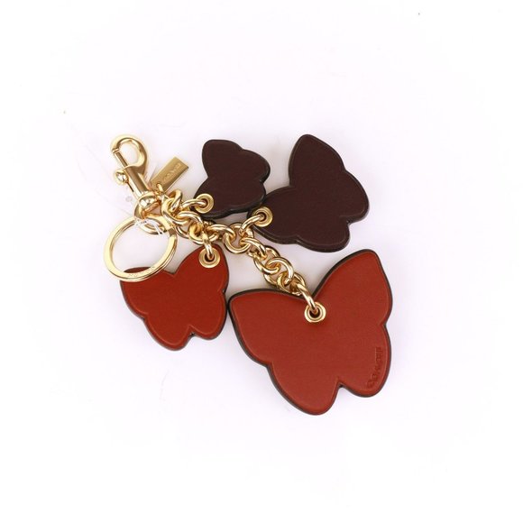 NWT Coach Butterfly Cluster Keychain Bag Charm PINK MULTI - Picture 6 of 8